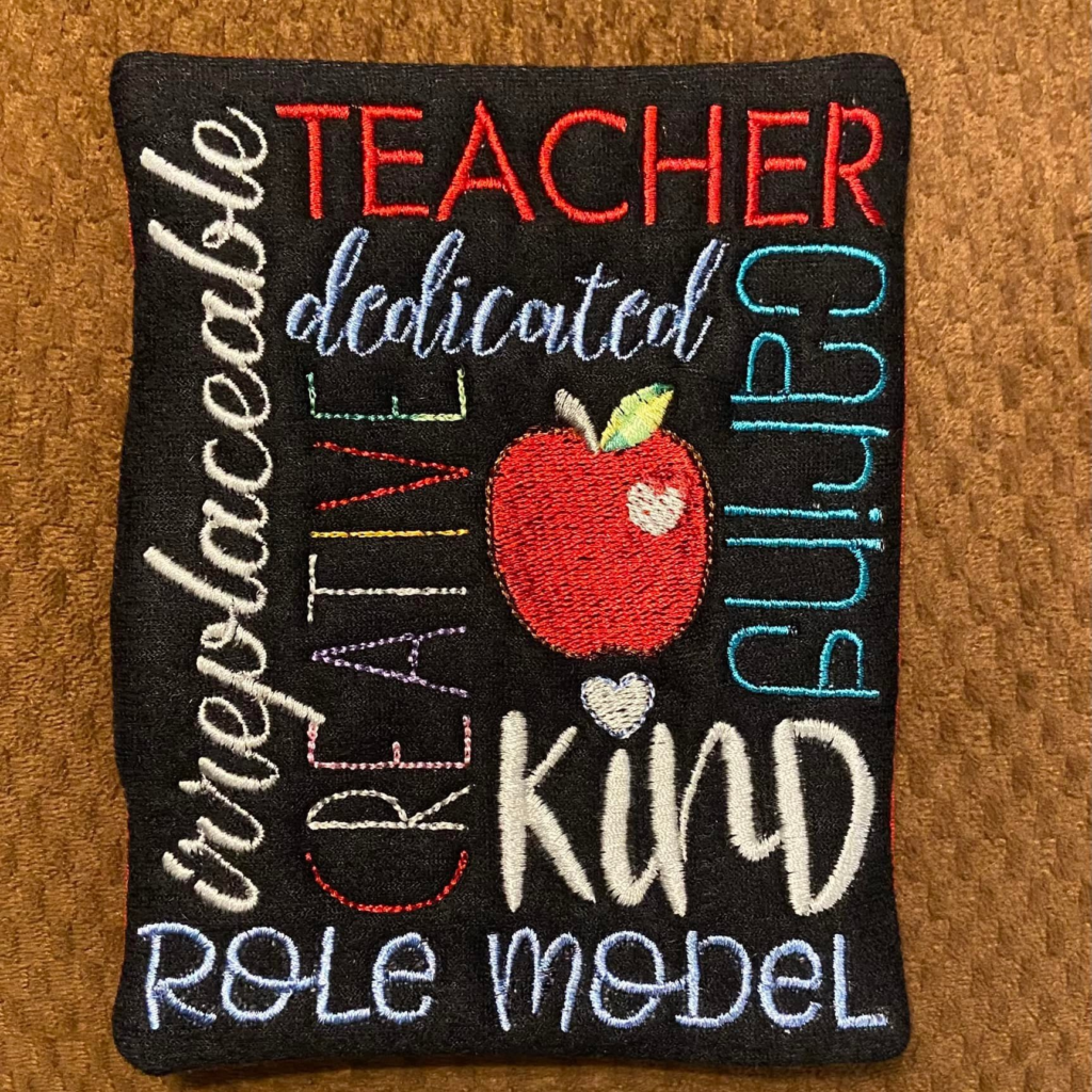 Our Crafts embroidered teacher